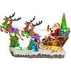 Kurt S. Adler 8.7-Inch Battery-Operated LED Musical Santa and Sleigh Table Piece