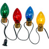 Kurt Adler Indoor/Outdoor String UL 10-Light Set, Giant C7 Bulbs, Multi-Colored, 12'