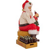 Kurt Adler Fabriché Collection, Coca-Cola Santa Sitting on Crates, 9"