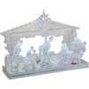 Kurt Adler Battery-Operated Clear Light-Up Musical Nativity Scene, 8.7”