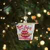 Kurt Adler Hanging Glass Tree Ornament, Chinese Take-Out Box