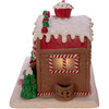 Kurt Adler Battery-Operated LED Lighted Table Piece, Gingerbread Camper House, 6"