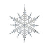 Kurt Adler Plastic Ornament for Christmas Tree, Silver Snowflake