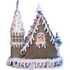 Kurt Adler Pre-Lit Christmas Figurine, Clay dough Gingerbread Inn, 13in
