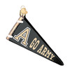 Old World Christmas Glass Blown Tree Ornament, Go Army Pennant (With OWC Gift Box)
