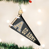 Old World Christmas Glass Blown Tree Ornament, Go Army Pennant (With OWC Gift Box)