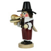 Steinbach Wooden Chubby Nutcracker Collection, Pilgrim with Turkey, 11.5"