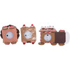 Kurt Adler Light Up Christmas Figurine, Gingerbread Train, 4.3in (Set of 3)