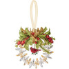 Ganz Cardinal Wreath Ornament, Acrylic, 4-inch Diameter, Multicolor