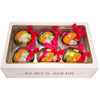 Kurt Adler Glass Ball Ornaments, Pineapple Pattern, Multicolored, 6-Piece Set