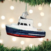 Old World Christmas Glass Blown Ornament, Charter Boat (With OWC Gift Box)