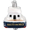 Old World Christmas Glass Blown Ornament, Charter Boat (With OWC Gift Box)