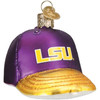 Old World Christmas LSU Baseball Cap Glass Blown Ornament for Christmas Tree