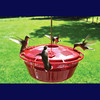Ideology Humm-Yumm, 2 in 1, Hanging Plastic Hummingbird Feeder, Red
