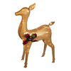 Good Tidings Pre-Lit Christmas Lawn Decoration, Shiny Gold Doe Deer, 40"