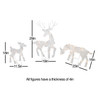 Good Tidings Pre-Lit 50 Light Outdoor Christmas Display, 3-Piece Reindeer Set