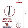 Bully Tools 99203 Steel Soil Probe with T-Style Handle, 48"
