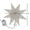 Kurt Adler Indoor 8-Point Capiz Star Treetop—10 Incandescent Lights, Gold, 14"