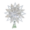 Kurt Adler 10-Light Capiz Treetop, White Glittered Star, 9.5"