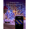 Twinkly Curtain App-Controlled LED Christmas Lights with 210 RGB+W (16 Million Colors + Warm White) LEDs. 5 by 7 feet. Clear Wire. Indoor and Outdoor Smart Lighting Decoration