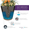 Crescent Garden Indoor/Outdoor Dot Plastic Planter with TruDrop One Self-Watering System