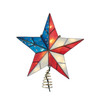 Kurt Adler 5-point, UL 10-Light Capiz American Flag Inspired Star Treetop, 9.84"