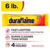 Duraflame 6 lb Fireplace Firelogs — Long-Lasting, Fast-Lighting, Cleaner Burn (Pack of 6)