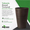 Algreen Valencia Resin Round Tapered Indoor/Outdoor Planter