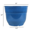 Garden Elements Large Glazed Brushed Plastic Happy Planter, 15"