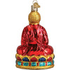 Old World Christmas Blown Glass Ornament for Christmas Tree, Red Buddha