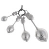 Ganz 4-Piece Zinc Alloy Measuring Spoon Set For Kitchen, Zesty Lemons