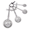Ganz 4-Piece Zinc Alloy Measuring Spoon Set For Kitchen, Crosses