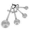 Ganz 4-Piece Zinc Alloy Measuring Spoon Set For Kitchen, Crosses