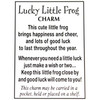 GANZ Glass Lucky Little Frog Pocket Charm with Story Card – Inspirational Mini Keepsake
