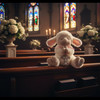 Ganz Serenity Lamb Stuffed Toy with Crib Cross for Christening or Baptism, Pink
