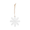 Ganz Natural Wooden Ornament for Christmas Tree, Snowflake, White (Pack of 9)