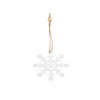 Ganz Natural Wooden Ornament for Christmas Tree, Snowflake, White (Pack of 9)