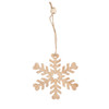Ganz Natural Wooden Ornament for Christmas Tree, Snowflake (Pack of 9)