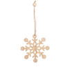 Ganz Natural Wooden Ornament for Christmas Tree, Snowflake (Pack of 9)