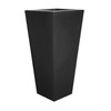 Tusco Products Cosmopolitan Tall Square Plastic Indoor/Outdoor Planter