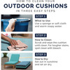 Arden Selections ProFoam EverTru Outdoor Patio Bench Cushion,  46" x 18"