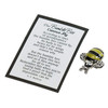 GANZ Metal Bumble Bee Pocket Charm with Story Card – Inspirational Mini Keepsake Gift