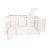 Ware Little Red & White Hen Big Barn Expansion Yard — Wood Frame & Galvanized Wire — 62.5" L