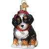 Old World Christmas Glass Blown Ornament for Christmas Tree, Bernedoodle Puppy