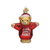 Old World Christmas Glass Blown Christmas Ornament, I Love You More Bear
