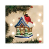 Old World Christmas Blown Glass Ornament for Christmas Tree, Cardinal Birdhouse