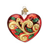 Old World Christmas Blown Glass Ornament for Christmas Tree, First Christmas 2023 Heart