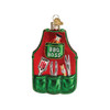 Old World Christmas Glass Blown Ornament for Christmas Tree, BBQ Boss Apron