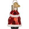 Old World Christmas Mini Glass Blown Ornament, Santa, 1.75" (With OWC Gift Box)