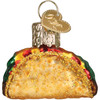 Old World Christmas Blown Glass Mini Ornament for Christmas Tree, Taco